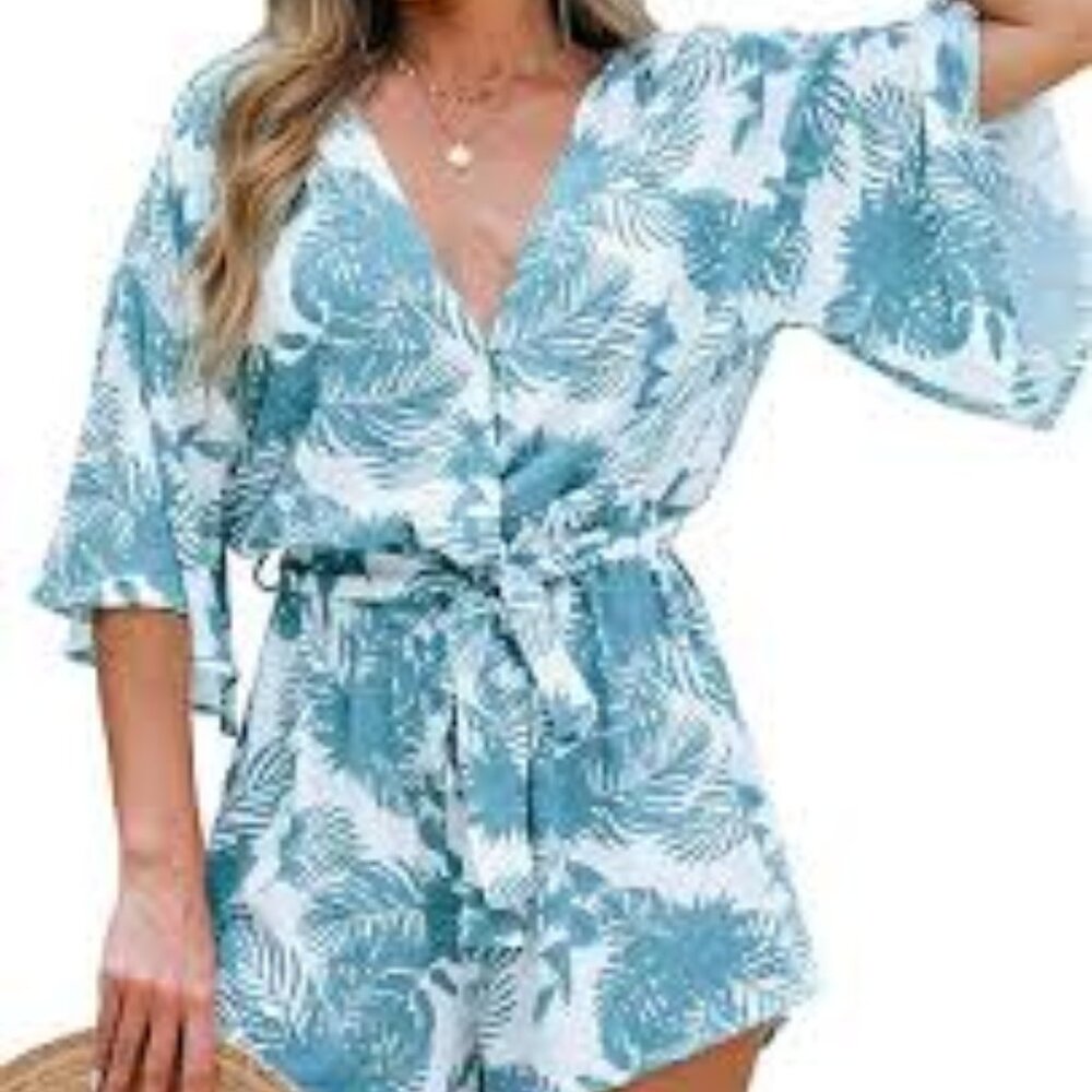 GREEN LEAF ROMPER - Picture 3 of 12